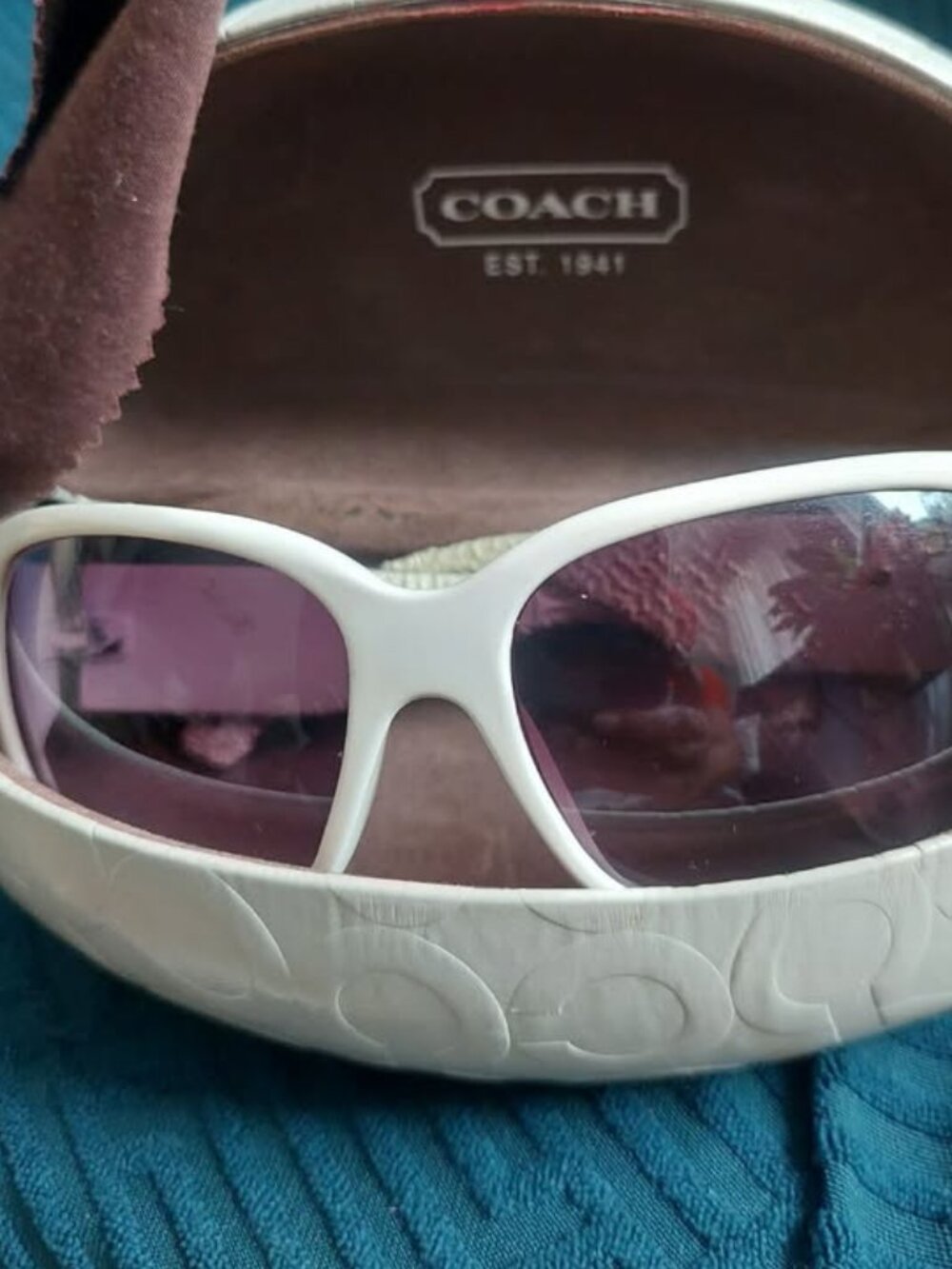 Authentic Coach Women's White Sunglasses